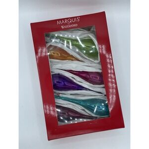 Waterford‎ Marquis Crystal 6 11" Blown Glass SANDOLINI Baton Tear Drop Ornaments